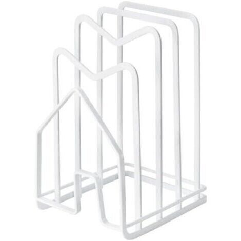 Supports Pour Planches à Découper Support de rangement de cuisine,support de couvercle de casserole, support de cuillère à soupe, accessoires de cuisine for un stockage et un Drainage facil Blanc
