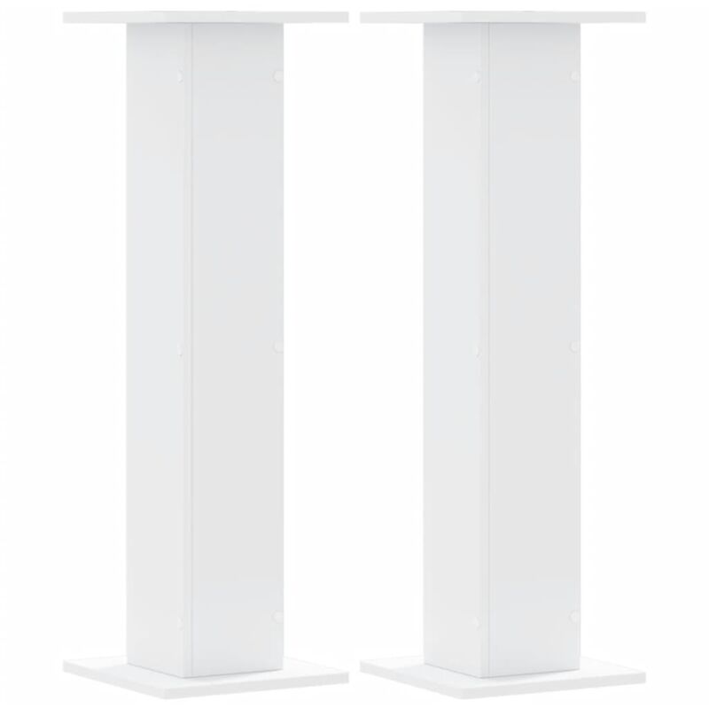 Supports pour plantes 2 pcs blanc 30x30x95 cm bois d'ingénierie - Vidaxl