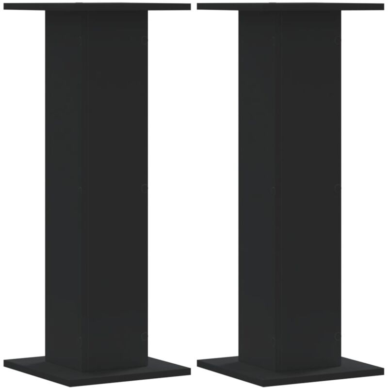 Supports pour plantes 2 pcs noir 30x30x80 cm bois d'ingénierie - Vidaxl