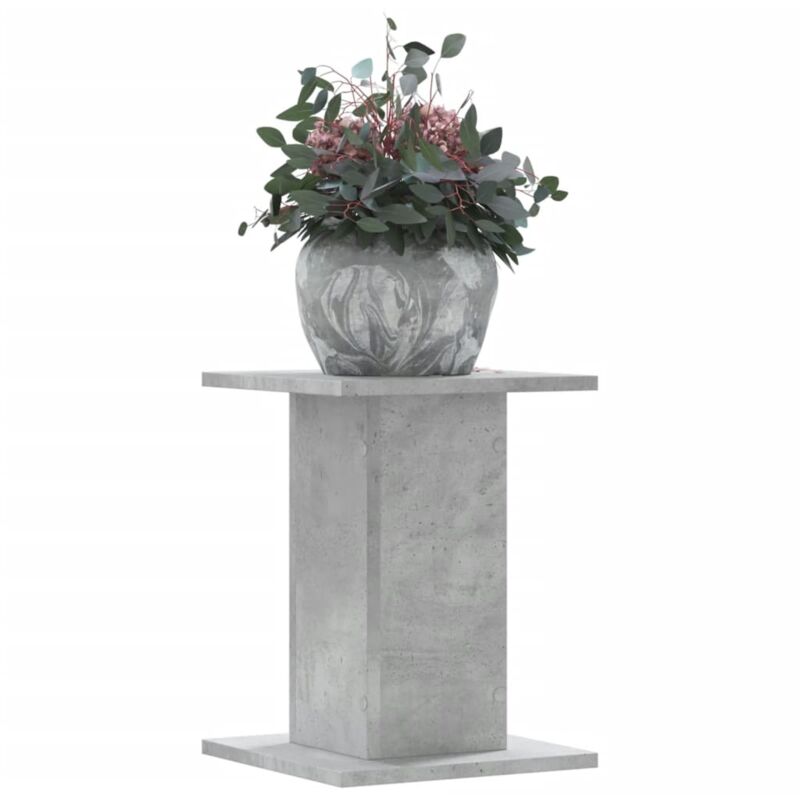 Supports pour plantes 2 pcs gris béton bois d'ingénierie - Vidaxl