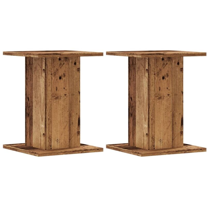 Supports pour plantes 2 pcs vieux bois bois d'ingénierie Vidaxl