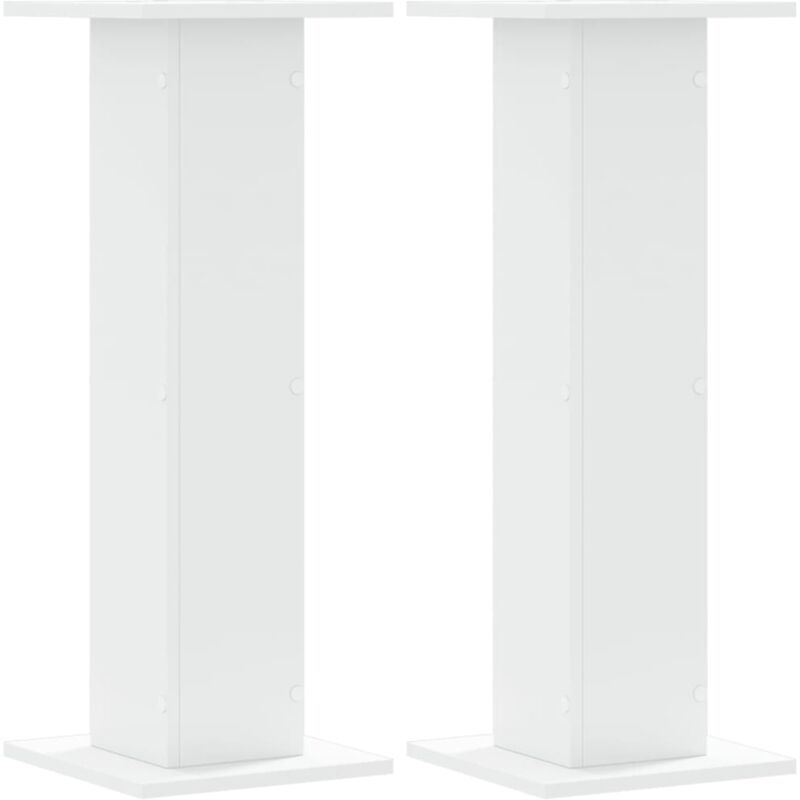 Supports pour plantes 2 pcs blanc 30x30x80 cm bois d'ingénierie Vidaxl