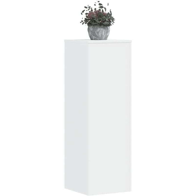 vidaXL Supports pour plantes 2 pcs blanc 33x33x100cm bois d'ingénierie