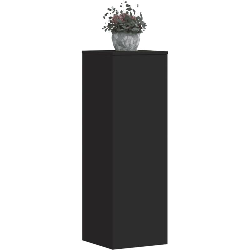 Supports pour plantes 2 pcs noir 33x33x100 cm bois d'ingénierie - Vidaxl