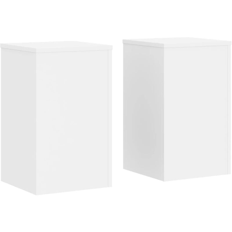 Supports pour plantes 2 pcs blanc 30x30x50 cm bois d'ingénierie - Vidaxl