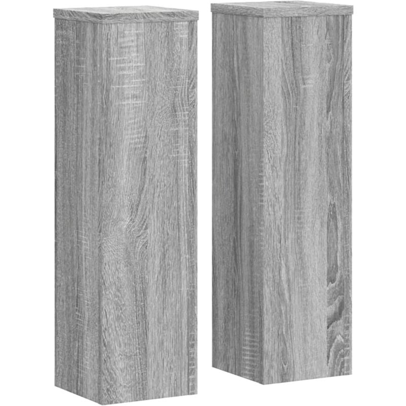Supports pour plantes 2 pcs sonoma gris bois d'ingénierie - Vidaxl