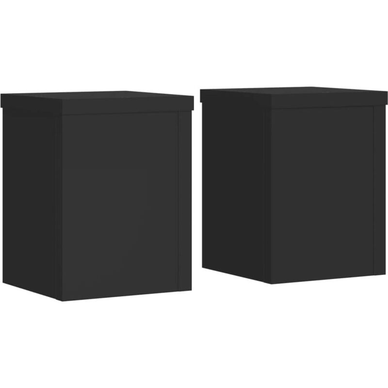 Supports pour plantes 2 pcs noir 15x15x20 cm bois d'ingénierie - Vidaxl