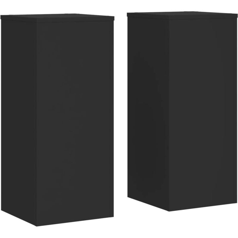 Supports pour plantes 2 pcs noir 30x30x70 cm bois d'ingénierie Vidaxl