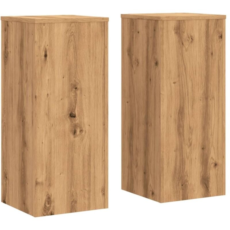 Supports pour plantes 2 pcs chêne artisanal bois d'ingénierie Vidaxl