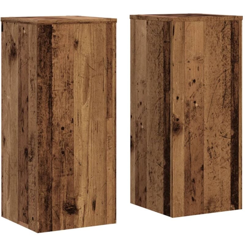 Supports pour plantes 2 pcs vieux bois bois d'ingénierie Vidaxl