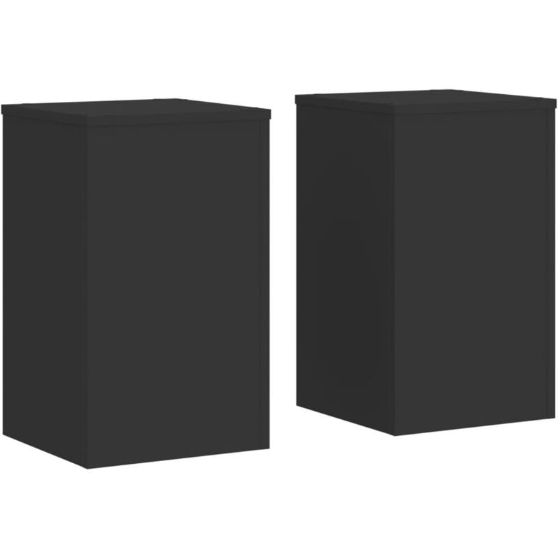Supports pour plantes 2 pcs noir 30x30x50 cm bois d'ingénierie Vidaxl