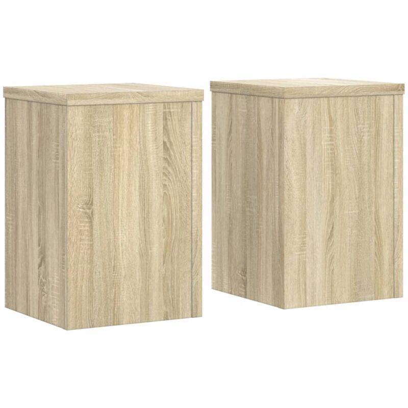 Supports pour plantes 2 pcs chêne sonoma bois d'ingénierie Vidaxl