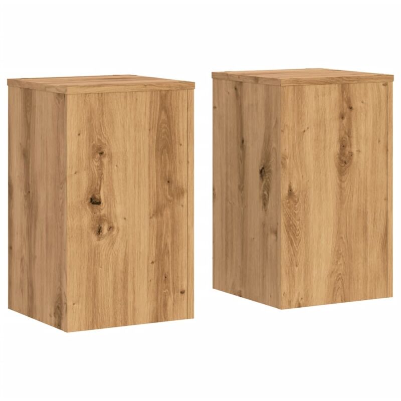 Supports pour plantes 2 pcs chêne artisanal bois ingénierie Vidaxl