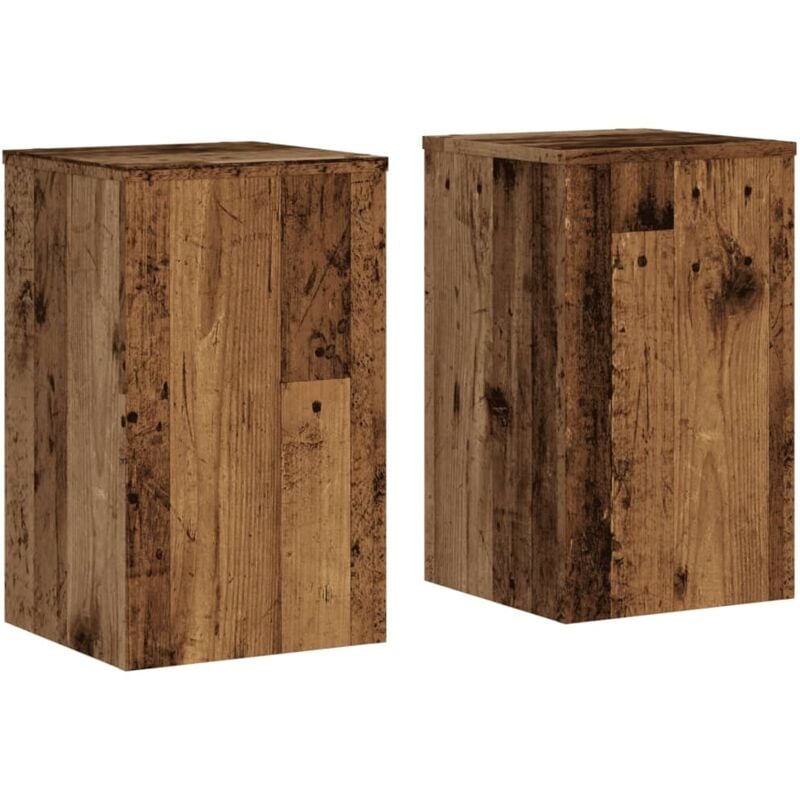Supports pour plantes 2 pcs vieux bois bois d'ingénierie Vidaxl