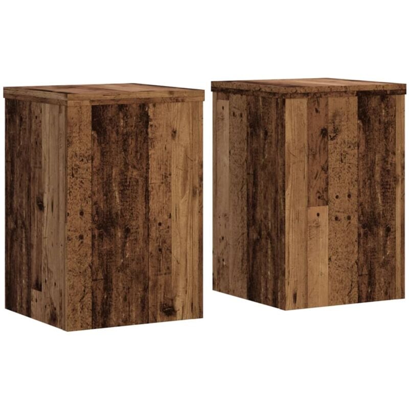 Supports pour plantes 2 pcs vieux bois bois d'ingénierie Vidaxl