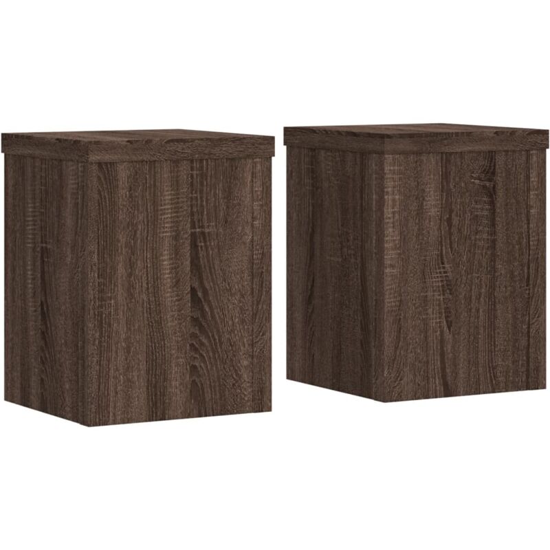 Supports pour plantes 2 pcs chêne marron bois d'ingénierie Vidaxl