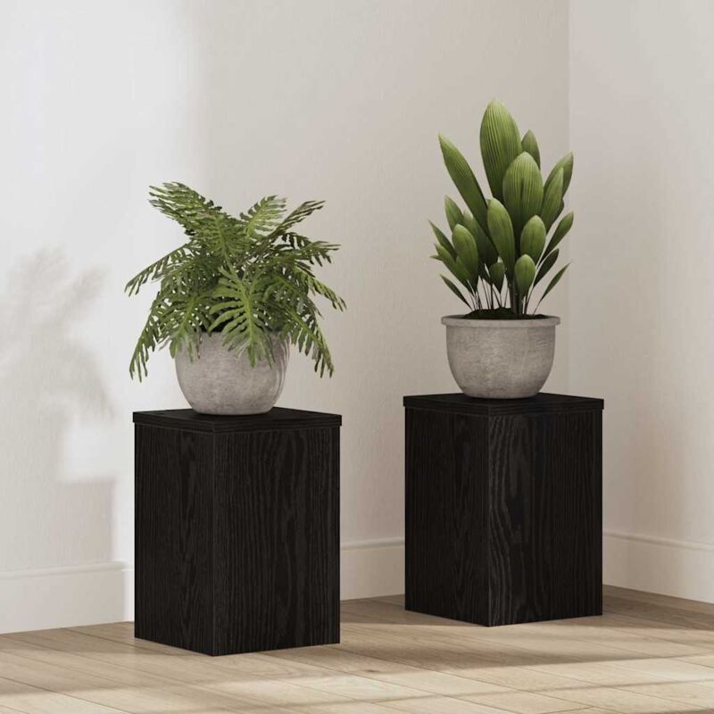 Vidaxl - Support de Plante 2 pcs Chêne noir 20 x 20 x 30 cm