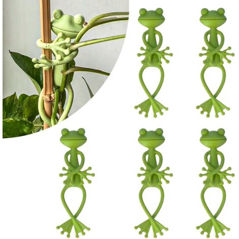 Supports pour plantes grenouilles (lot de 5) – Décoration verte – TPR – Vert –