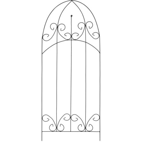 Supports pour plantes grimpantes 3 pcs  Étagère à plantes Noir 40x100 cm Fer 36005