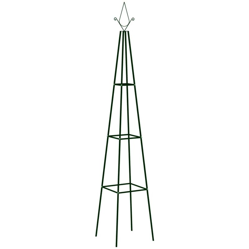 Supports pour plantes grimpantes Jardinière 2 pcs Noir 35x35x195 cm Fer