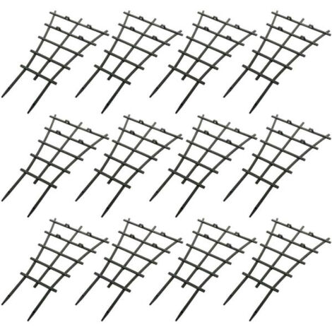 Supports pour plantes grimpantes, lot de 12 unités, mini-jardin, cages en osier vert pour fleurs et tomates. - AquaForge