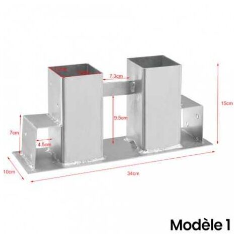 Supports pour porte bûche - lot de 2 patins d´empliage, supports serre bûche, aides d´empliage - argent