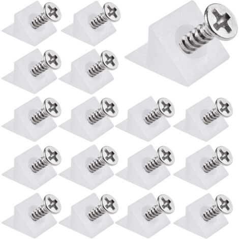 Supports Pour Tiroirs - Renforts Plastique PP et Vis Acier Inoxydable 304 - Pour Réparation de Tiroirs Affaissés - 100 Pièces