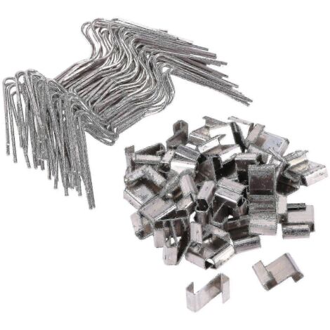 Supports pour vitres de serres - 100 clips de fixation en acier
