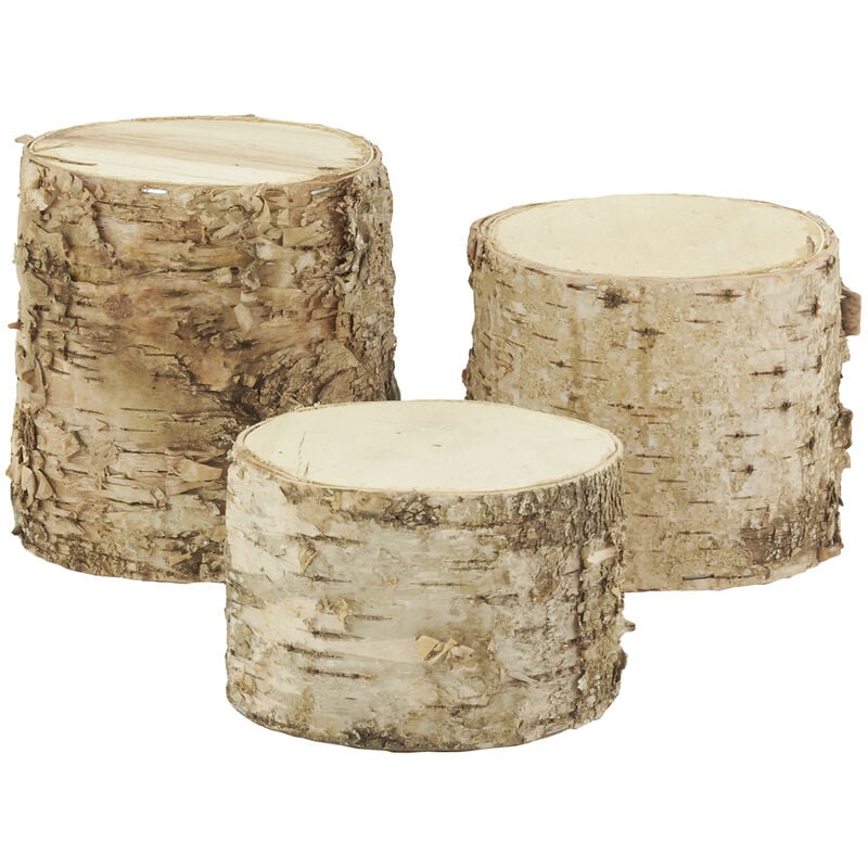 Aubry Gaspard - Supports tronc en bouleau (Lot de 3)