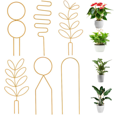 Supports Végétaux Indoor Set 6 Pièces Trellis Métal Plantes en Pot Gold Personnalisé Améliorée