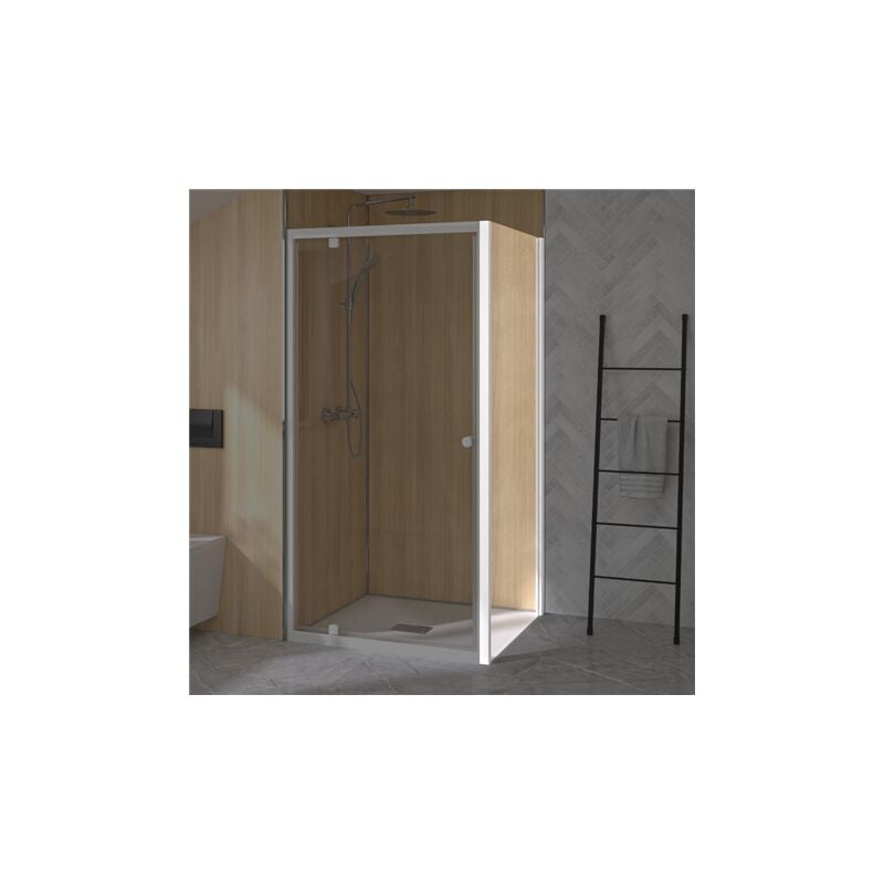Paroi de douche Supra Fixe 80 cm Profilé blanc