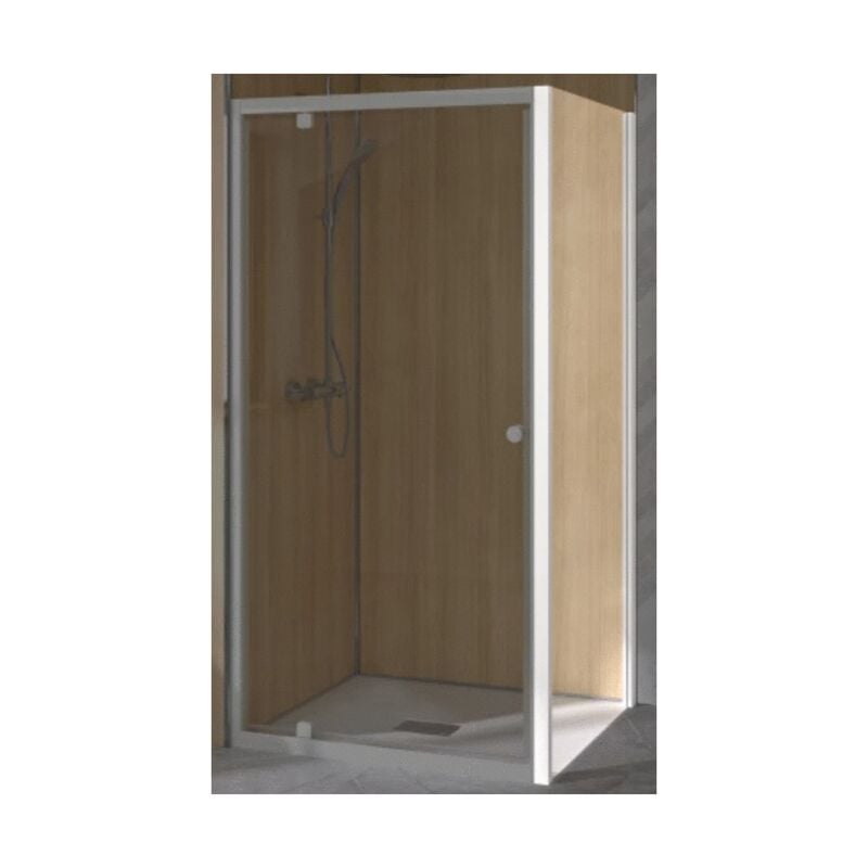Paroi de douche supra iii fixe 70cm profilé blanc avec verre transparent Kinedo PA1570BTN