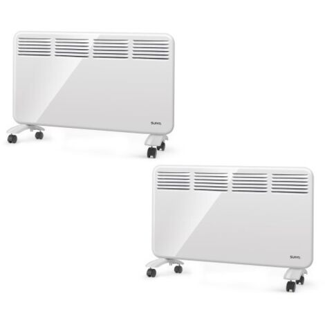 SUPRA Pack 2x Radiateurs mobiles à convection 2000W Écran numérique Programmateur