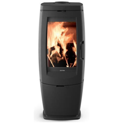 Supra – Poêle à bois 10 kW – Fonte avec porte latérale – Bûches jusqu'à 50 cm – Rendement 76% – Émissions CO 0,12% – Norme Flamme Verte 7 étoiles