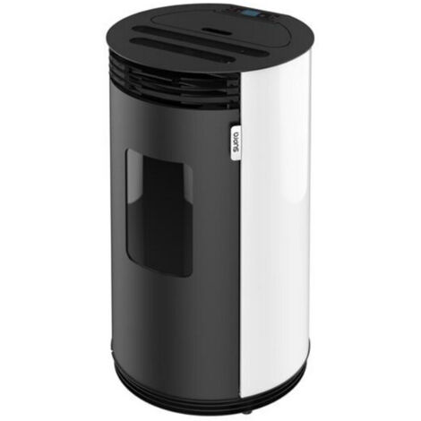 Supra – Poêle à granulés de bois 20 kg – Efficacité 92% – Évacuation fumées 8 cm – Dimensions 495x534x1060 mm – Pour espaces jusqu'à 160 m² - ODAYA8BLANC
