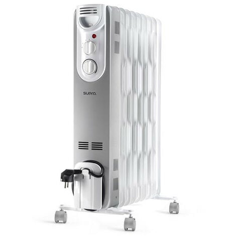 SUPRA Radiateur à Bain d'Huile 2000W Thermostat Mécanique - Blanc