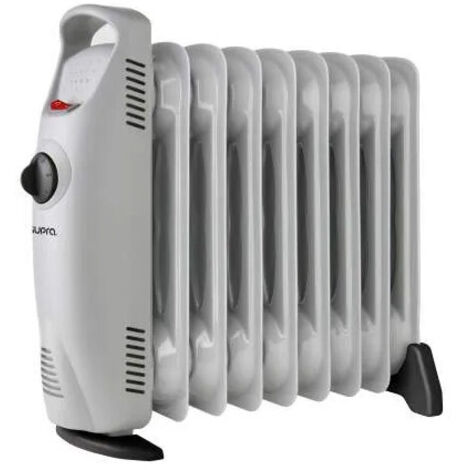 Supra – Radiateur bain d'huile 1000 W – Thermostat mécanique réglable – Sécurité anti-surchauffe – Pour pièces jusqu'à 10 m² - OLIABLANC1000