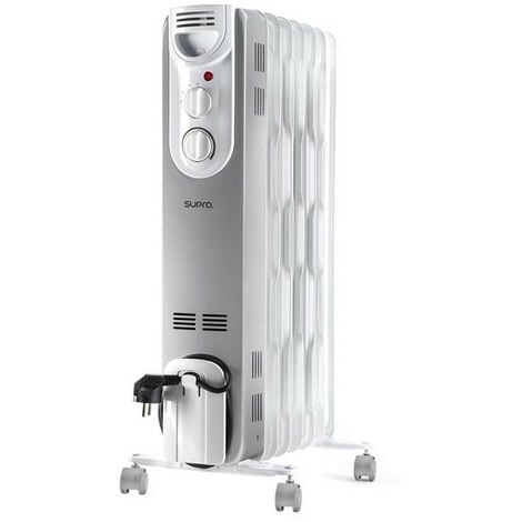 SUPRA Radiateur Bain d'Huile 1500W Eco-Design Thermostat Mécanique - Blanc