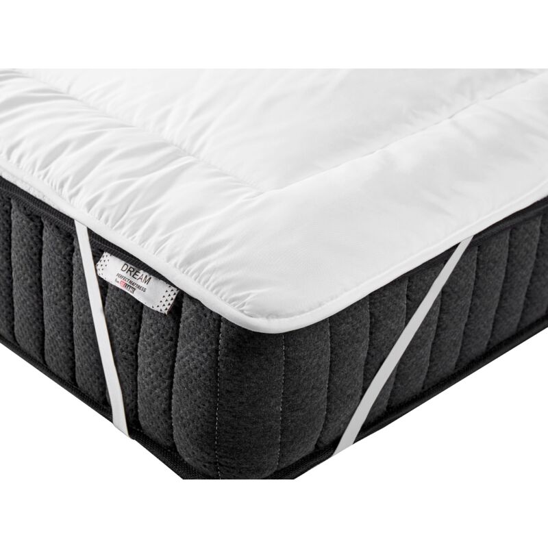 Surmatelas Confortable Rectangulaire 180 x 200 cm en Microfibre Blanc Aizkorri