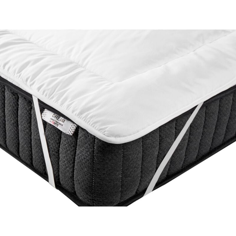 Surmatelas Confortable Rectangulaire 90 x 200 cm en Microfibre Blanc Aizkorri