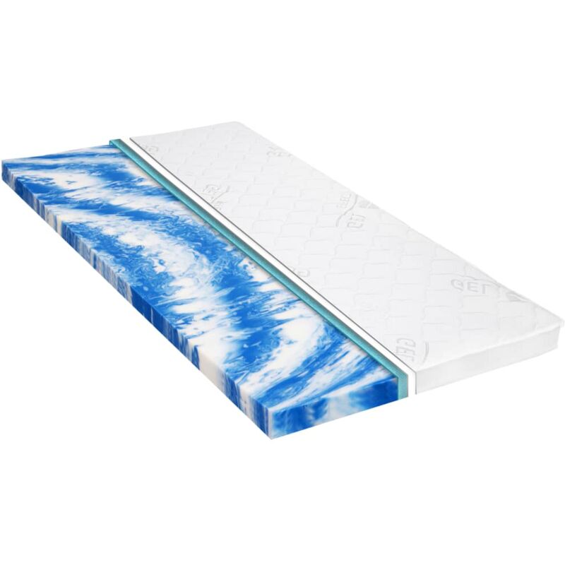 Sur-matelas 100 x 200 cm Mousse de gel 7 cm