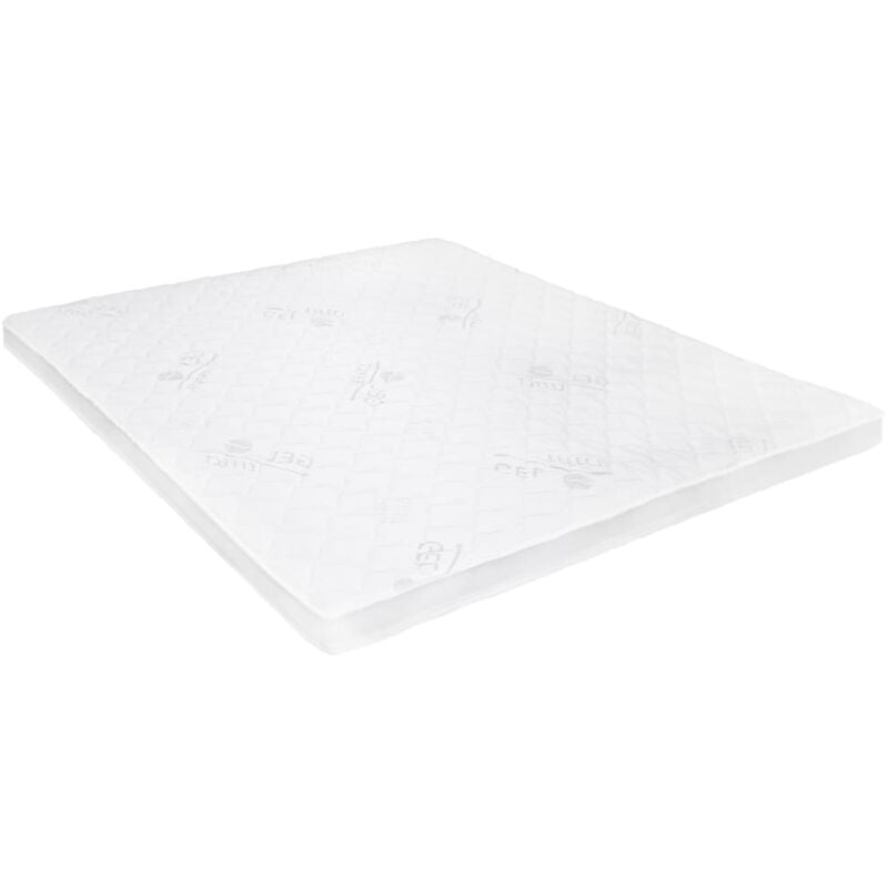 Sur-matelas 160 x 200 cm Mousse de gel 7 cm