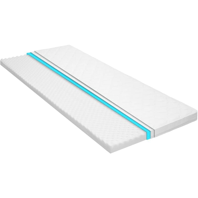 Sur-matelas 120 x 200 cm Mousse froide Profil d'œuf 6 cm