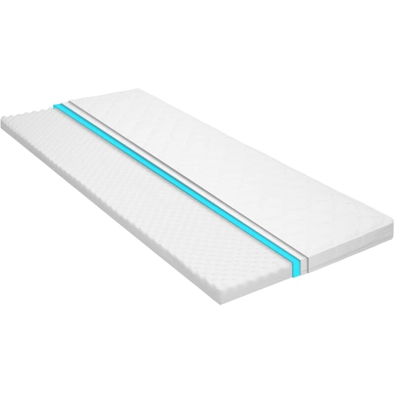 Sur-matelas 100 x 200 cm Mousse froide Profil d'œuf 6 cm