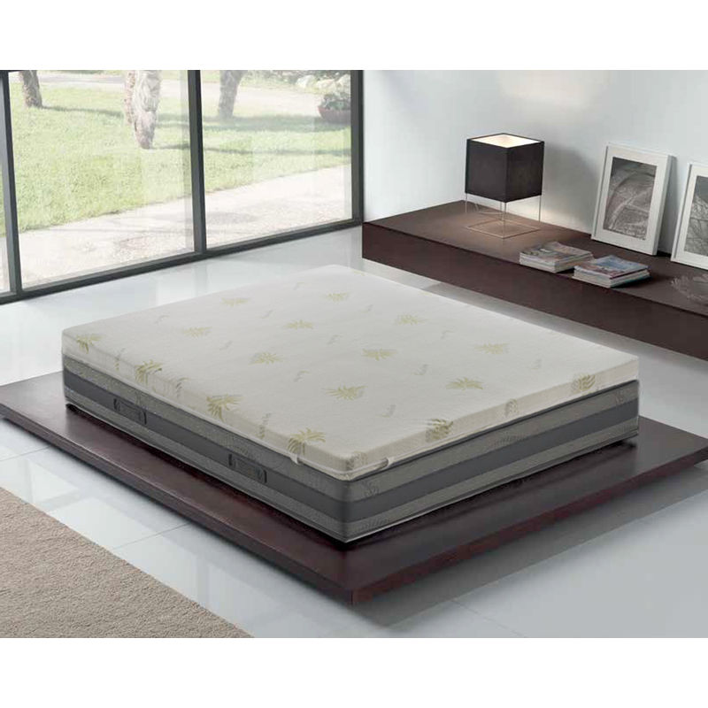 Materassiedoghe - Sur-Matelas 80x200 en mousse à mémoire de forme de 10 cm avec revêtement amovible en aloe vera