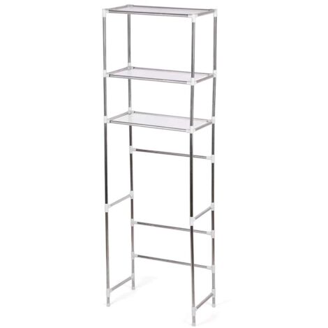 sur tagre de Rangement pour Toilettes, 2 Niveaux Au-Dessus du Support de Rangement pour Machine  Laver, Unit de Rangement pour Salle de Bain Peu Encombrante, Facile  Assembler(Over Toilet)