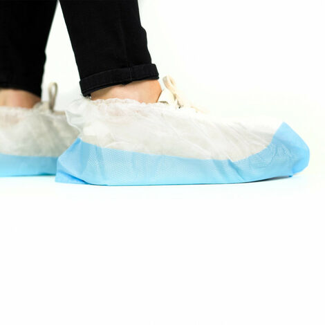 Surchaussures jetables protège chaussures plastiques ( Lot de 500 , 250  paires )