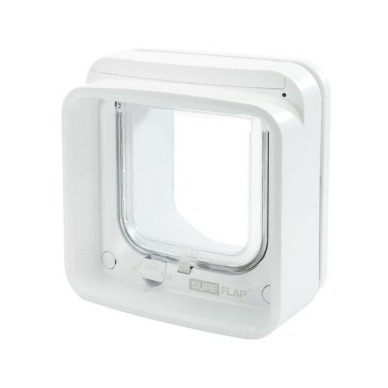 Sureflap - Chatiere a Puce électronique Connecté - Blanc - 142 mm x 120 mm (Livré sans le Hub)