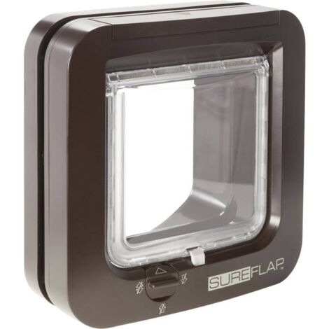 SUREFLAP Chatiere a puce electronique marron