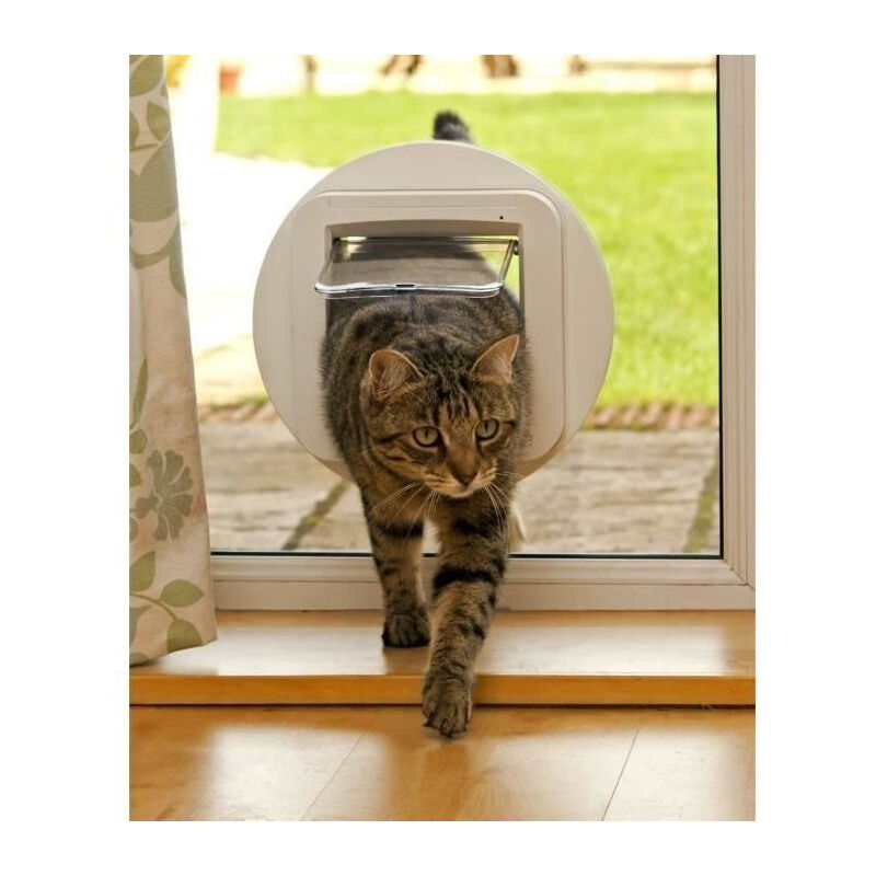 Adaptateur de montage pour chatiere a puce electronique blanc - Sureflap